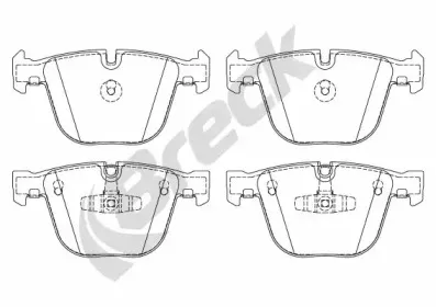 Комплект тормозных колодок, дисковый тормоз BRECK купить
